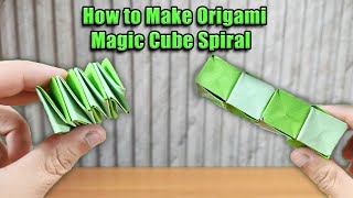 Origami Magic Cube Spiral (Easy Tutorial)