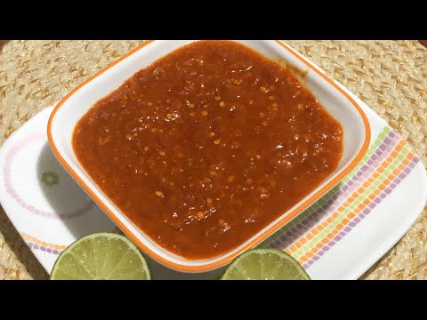 Red chili salsa recipe - Chipotle style / Chipotle - Hot salsa