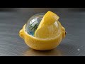 Peeling A Lemon Reveals A TROPICAL Snow Globe ️ Oddly Satisfying ASMR