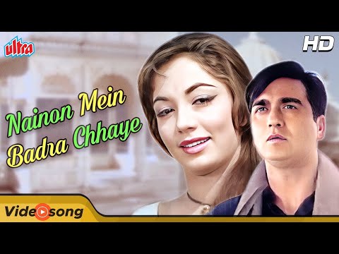 Nainon Mein Badra Chhaye 4K By Lata Mangeshkar ft. Sunil Dutt, Sadhana | Mera Saaya