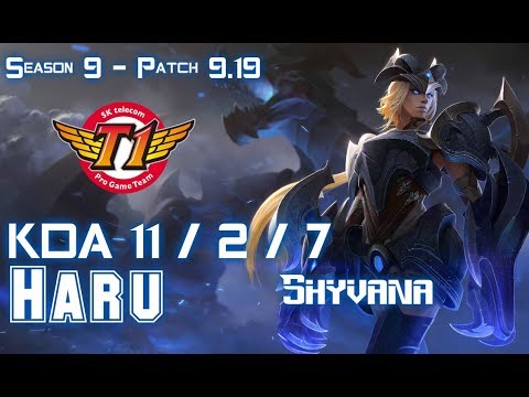 SKT T1 Haru SHYVANA vs ELISE Jungle - Patch 9.19 KR Ranked
