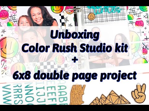 Unboxing Color Rush Studio+ 6x8 double page layout