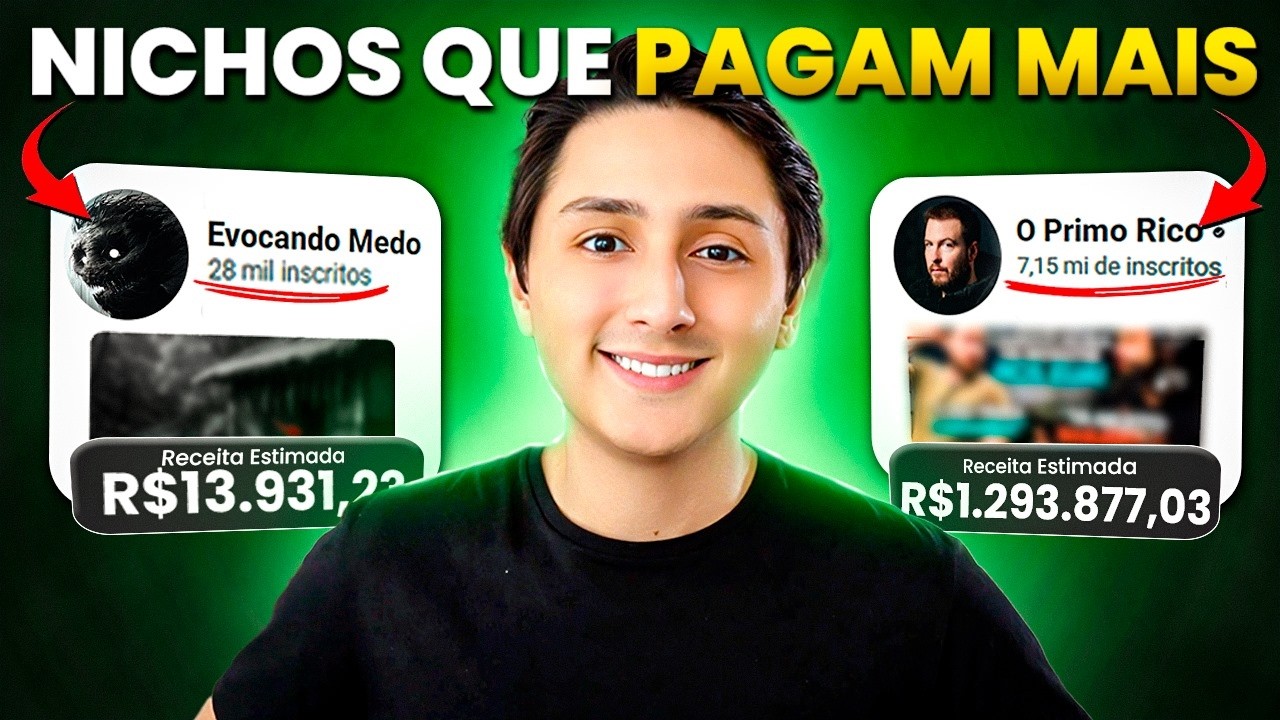 6 NICHOS QUE MAIS PAGAM NO YOUTUBE EM 2025 | COMO GANHAR DINHEIRO NO DIGITAL