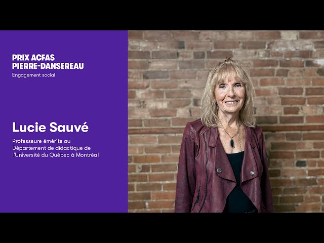 Lucie Sauvé, lauréate du Prix Acfas Pierre-Dansereau 2024 pour l’engagement social