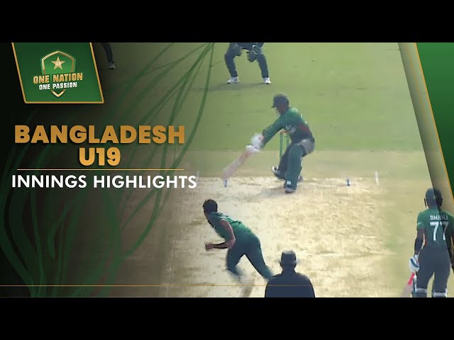 Bangladesh U19 Innings Highlights | Pakistan U19 vs Bangladesh U19 3rd One-Day 2022