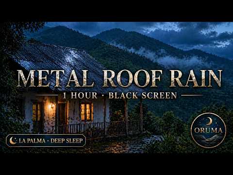 Heavy Rain on Metal Roof of an Old House in La Palma, Colombia · 9 Hours Black Screen for Deep Sleep