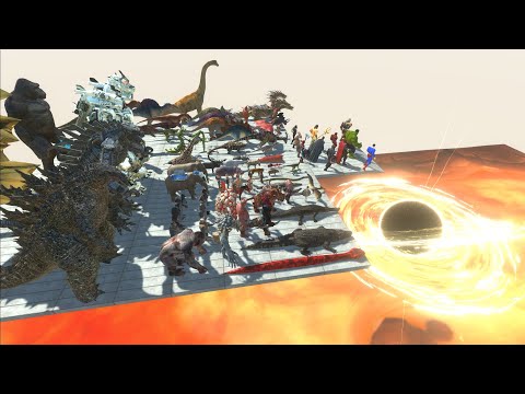 All Units Fall Into A BLACK HOLE What Will Happen? - Animal Revolt Battle Simulator