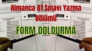 Almanca A1 Sınavı Form Nasıl doldurulur,Yazma bölümü -Goethe form örne
