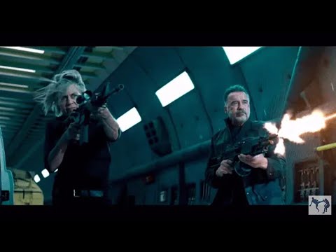 Terminator dark fate plane crash action movie