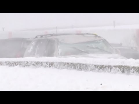 One person was killed and dozens were hurt when more than 100 vehicles crashed on a highway in Wisconsin. Sunday's crash in Winnebago County came during near-blizzard conditions. (Feb. 25)