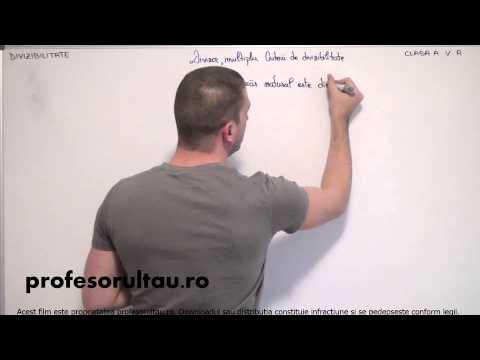 02   cls5   Divizibilitate   divizor multiplu criterii de divizibilitate   teorie   partea 2