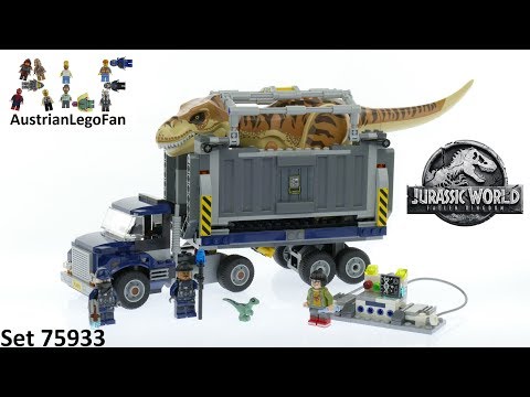 Vidéo LEGO Jurassic World 75933 : Le transport du T. rex