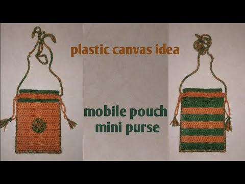 how to make woolen mobile pouch/ mini purse using plastic canvas sheet #hiralicreation #pursemaking
