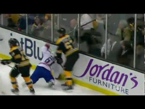 Benoit Pouliot hits Diaz from behind