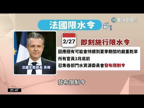 冬旱破紀錄！　近40天無降雨　法國實施「限水令」