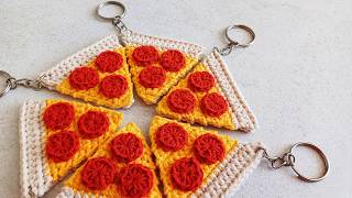 Crochet Pizza Keychains: A Slice of Creativity! 🍕🧶