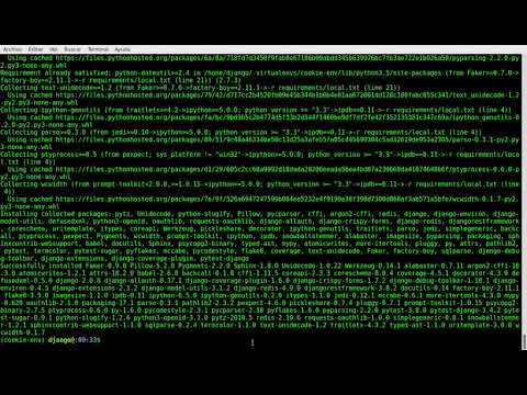 Un vídeo donde usamos la herramienta, donde veremos cómo por consola se nos pregunta por una serie de valores, al terminar se creará un proyecto Django completo.