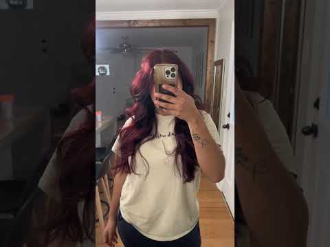 I dye my HAIR , beautiful CHERRY CHRUSH from L’Oréal #hair #hairdye #longhair