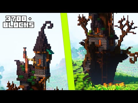 Big Witch Tower In Minecraft 1.19 Minecraft Timelapse