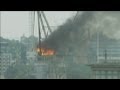 Crane engulfed by fire in inner-city Sydney 