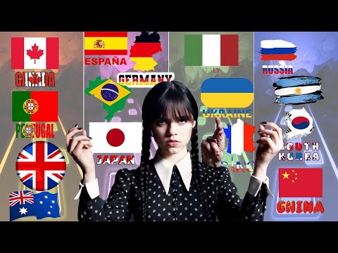 Lady Gaga - Bloody Mary on 16 Languages, Wednesday Addams Dance Tik Tok Covers