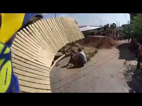 Taxco City Downhill track preview. Filip Polc chasing Bernardo Cruz