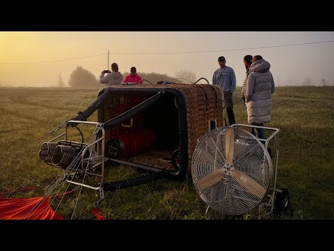 Sunrise Magic: A Hot Air Balloon Flight Over Rapla, Estonia