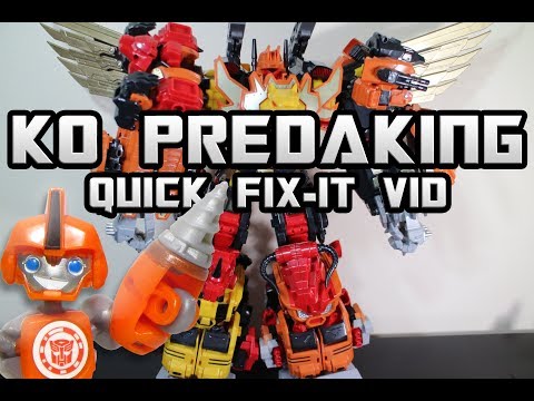 Transformers KO Oversized Predaking Feral Rex Foot Fix
