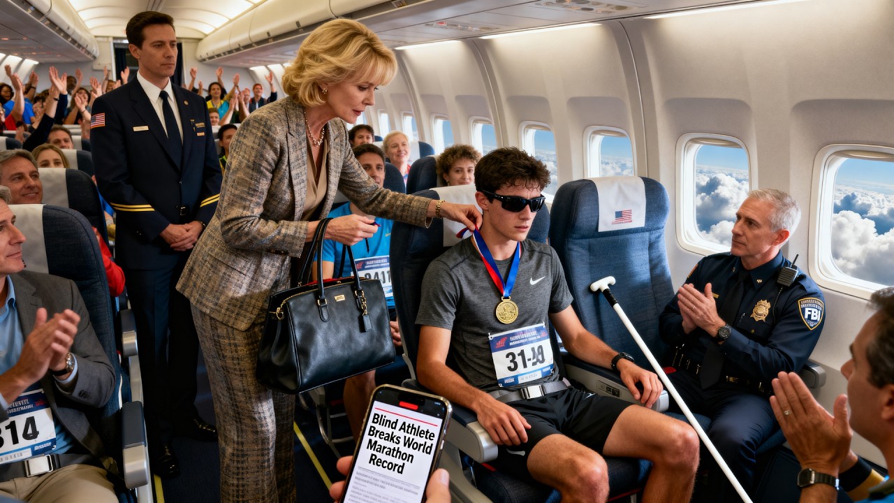 Karen Stole Blind Marathon Runner’s Medal on Flight 505 — Until He Stood Up and Finished the Race  