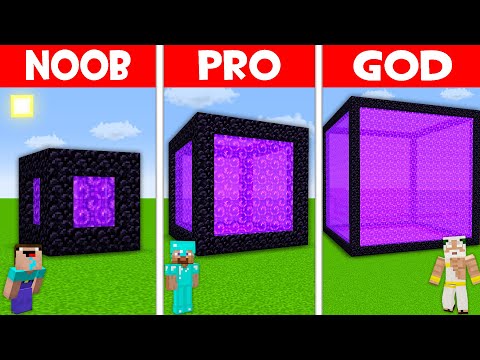 Cookie Noob - WHICH NETHER PORTAL BLOCK is BETTER NOOB vs PRO vs GOD in Minecraft? PORTAL CUBE!