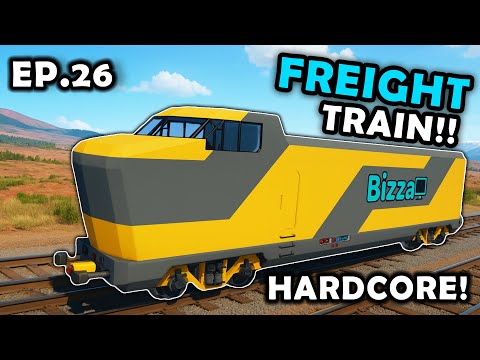 NEW Freight Train Build!! Stormworks HARDCORE Career Survival [S4E26]