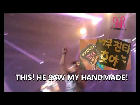 310813 HOYA! He saw my handmades '아쿠 친타 호야' & '에구모니나 호야 사랑해!' OGS Jakarta