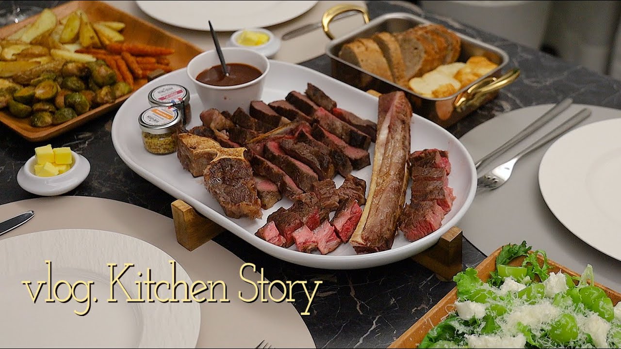 가을날의 삼시세끼-브리뽐므샌드위치, 김치찌개소분하기, 수비드스테이크