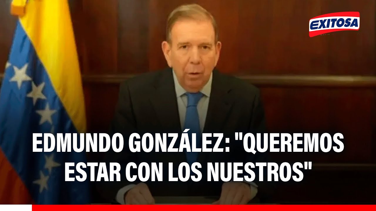 🔴🔵Edmundo González: "Queremos estar con los nuestros, abrazarnos, y vivir ese momento cuando llegue"