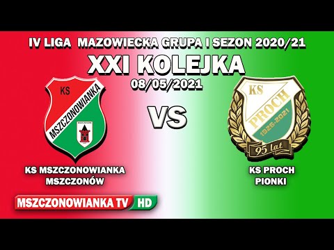 KS MSZCZONOWIANKA VS KS PROCH PIONKI  0:2  [08/05/2021]  XXI KOLEJKA  IV LIGA - SKRÓT.