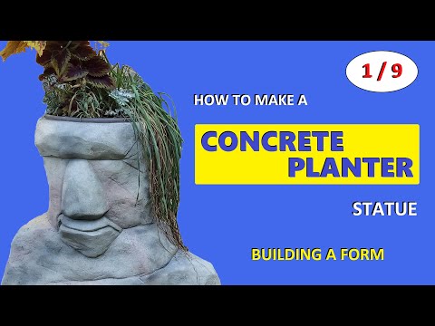 How To Make A Concrete Planter Statue (1/9)
