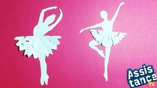 Смотреть онлайн Как сделать снежинки-балеринки из бумаги
