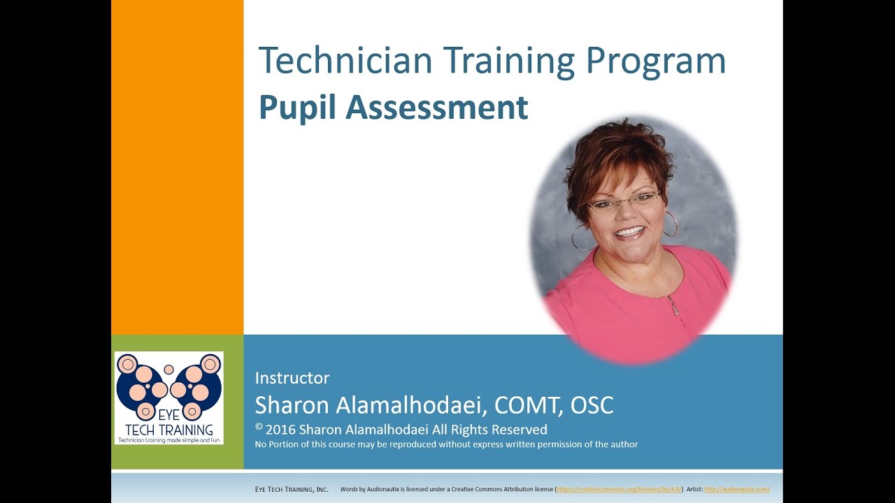 SAMPLE Technician Training Program  - Pupil Assessment