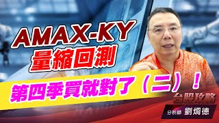AMAX-KY 量縮回測，第四季買就對了（二）！｜台股攻略｜劉烱德 (圖)