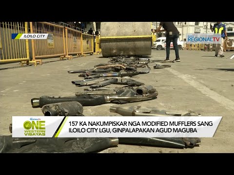 One Western Visayas: 157 ka nakumpiskar nga modified mufflers sang Iloilo City LGU, ginpangguba