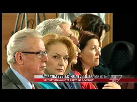 Rama: Referendum për mandatin tim - News, Lajme - Vizion Plus
