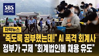 "죽도록 공부했는데!" AI 폭격 회계사..정부가 구제 "회계법인에 채용 유도" (자막뉴스) / SBS
