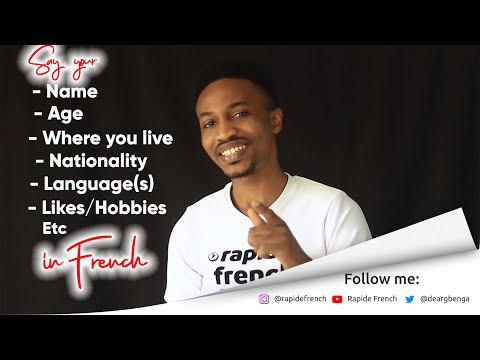 Se présenter: How to introduce yourself in French