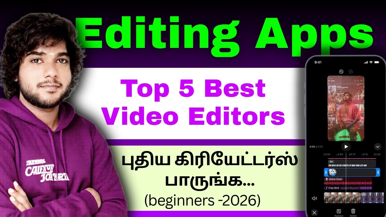 Top 5 Best Video Editing Apps tamil 2026 | Best Video Editing App for Beginners tamil | video Editor