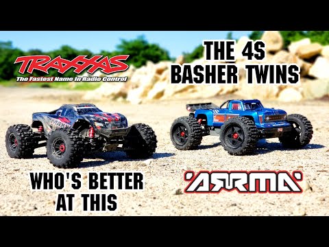 4s Line Comparison Arrma Outcast V2 vs Traxxas Maxx V2