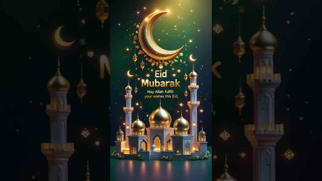 ✨ Eid Mubarak 2025 🌙 |🕌💖Eid Mubarak Wishes Video 2025 |  Happy Eid 2025 WhatsApp Status Animation 🎊
