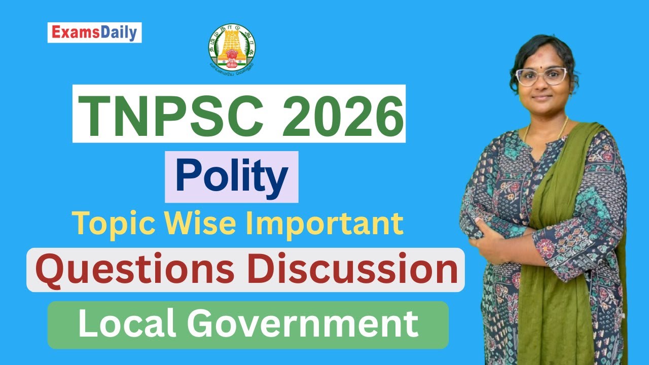 TNPSC 2026 Polity  Topic Wise Important Questions - State Government