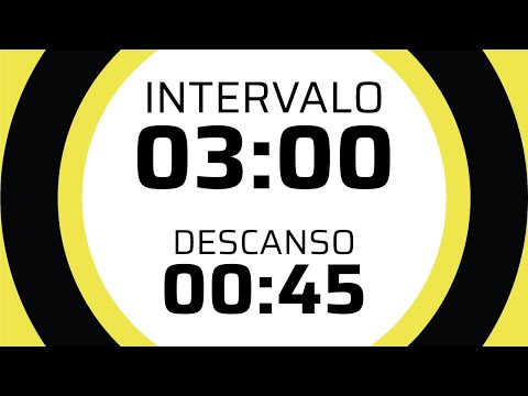 3 MINUTES interval timer ⏰ | 45 SECONDS break | No music