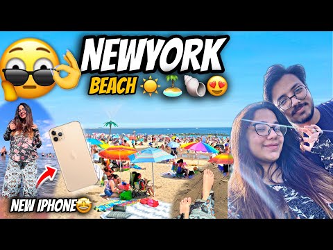 Finally went to BEACH , first time in my entire life 🤩 | newyork’s BEACH 🌊☀️🏝️ | Mahrukh’s Vlogs |
