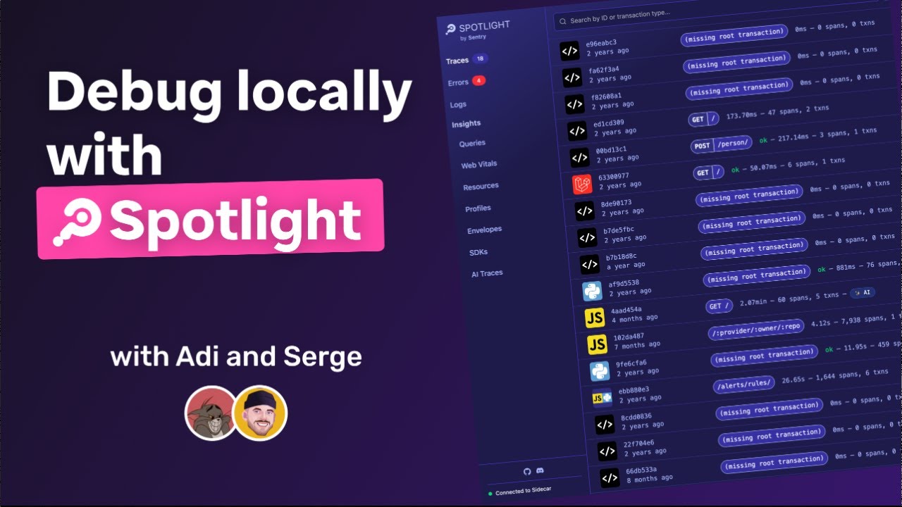 Debug locally with Spotlight